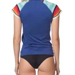Top Lycra manches courtes femme Rip Curl Wetty - Navy - 8