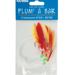 Train de plumes Flashmer Plum A Bar 5 Hameçons N°2/0
