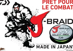 Tresse Daiwa J Braid 8 brins 150 m Chartreuse