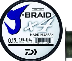 Tresse Daiwa J Braid X 4 brins Vert  | 135 m