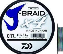 Tresse Daiwa J Braid X 4 brins Multicolore | 500M