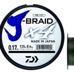 Tresse Daiwa J Braid X 4 brins Vert  | 450M