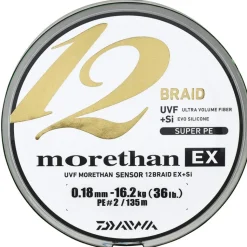 Tresse Daiwa Morethan 12 Braid EX Chartreuse 135m