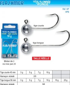 Têtes Plombées Tête Ronde Tige Courte