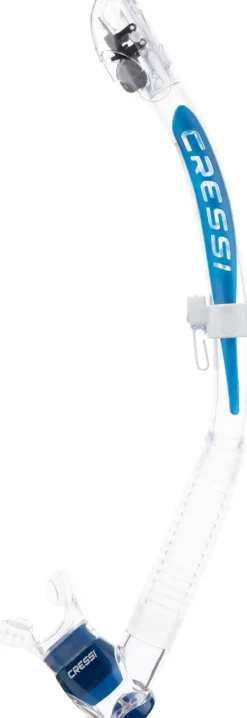 Tuba Cressi Itaca Ultra Dry - Transparent/Bleu métal