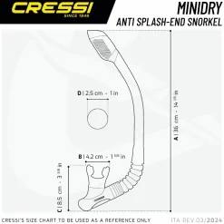Tuba Cressi Minidry Junior - Transparent