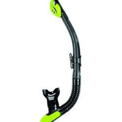 Tuba Plongée Snorkeling Mares Ergo Dry Noir / Lime