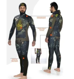 Veste de combinaison C4 Extreme Camo - 5 mm - Taille 3 Médium