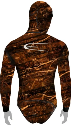 Veste de combinaison Epsealon Brown Fusion V2 - 7 mm