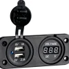 Voltmètre Osculati numérique 8/32 V et double prise USB
